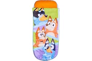 Character World Official Bluey ReadyBed Kids Airbed and Sleeping Bag in One Inflatable Kids Mattress with Bag and Pump
