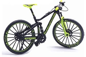 FIACVRS 1:10 Scale Mini Finger Mountain Bikes Alloy Racing Bicycle Model,Office Desktop Racing Toys Mini Fashion Diecast Bicycle Model(Green)