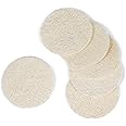 Eco Bath London Natural Loofah Face Exfoliating Scrubber Pads - Facial Pad Scrubber, 6 Pack - Face Exfoliator Pad, Facial Scrubber, Exfoliating Face Sponge for Smooth and Radiant Skin
