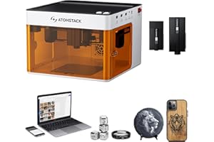 ATOMSTACK MAKER ATOMSTACK P1 máquina de grabado láser con láser de diodo de 5 W y láser infrarrojo de 1,2 W, Grabadora láser portátil cortador láser madera, motor dual CoreXY, APP Atomstack con biblioteca de diseño