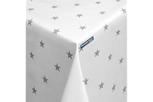 ‎TEXMAXX TEXMAXX® Wachstuchtischdecke Weihnachten versch. Größen - 100 x 140 cm/abwaschbare Tischdecke/Wachstischdecke/Weihnachts Wachstuch Tischdecke in Weiß-Silber