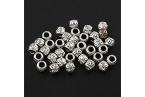 PERLIN Piezas intermedias tibetanas, cuentas de metal, 4 mm, 100 unidades, tubo/tubo, perlas intermedias para manualidades, joyería, cadena, pulsera, joyas, piezas de joyería F224