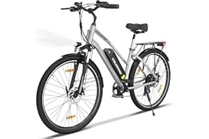 COLORWAY Bici Elettrica Uomo e Donna, Pneumatici da 28 pollici, Mountain Bicicletta Elettrica, 250W/36V/15AH, freni a doppio disco, due modalità di guida,7 velocità, autonomia fino a 45-100KM