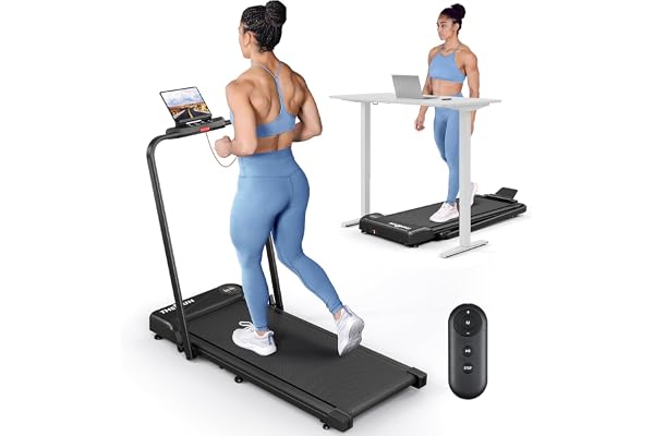 Tapis Roulant Pliable Tapis de Course Electrique 10KM/H Vitesse Réglable Ultra Silencieux avec télécommande et écran LCD pour Maison/Bureau