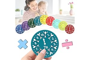 SDNXVU Mathe Fidget Spinner (9 Stück), Fidget Toys Kinder ab 1. Klasse, 1x1 Rechen Knobelspiele, Lernspielzeug Geschenke für 6-10, Interaktive Montessori Spielzeug zum Lernen Multiplikation und Division