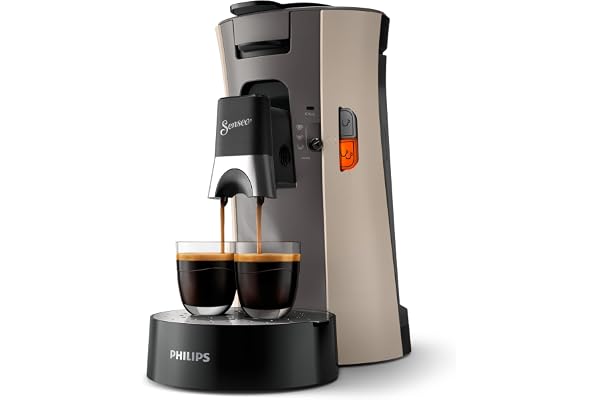 Philips CSA240/31 Machine à Café à dosettes SENSEO Select Eco, Intensity Plus, Cream Plus, Fonction Memo - 100ml, Nougat