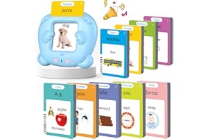 VISATOR Tarjetas Flash Parlantes Tarjeta Flash Parlante Juguetes Educativos Niños para 3+ Años 255 Tarjetas 510 Palabras Flash Parlantes Juguetes de Aprendizaje Talking Flash Card (España Azul 510)