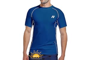MEETWEE Maglietta da Uomo Rash Guard Rash Vest da Uomo a Maniche Lunghe,Protezione UV UPF 50+,ad Asciugatura Rapida,per Nuoto,Surf,Sport Acquatici
