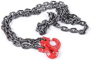 LGODDYS 3 Meter Kettengehänge Anschlagkette 1 Strang Forstkette Rückekette 8mm Legierter Hohe Festigkeit Kette Würgeketten Schleifketten (3 Meter)
