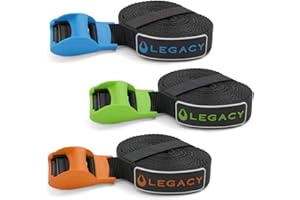 LEGACY WATERSPORTS Legacy Tie Down Straps (pair) for Kayak SUP Surf Board 3m 5m