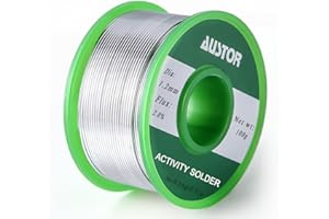 AUSTOR 1.2mm Lead Free Solder Wire with Rosin Core, Sn 99% Ag 0.3% Cu 0.7%, 100g