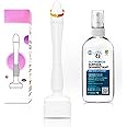 Adjustable 140 Pins Derma Stamp with 100ml Disinfectant Spray – 0MM-3MM Adjustable Pins for Men and Women – Versatile Use for Skin and Scalp Care – Easy to Use – Packaging May Vary
