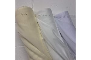 Megachest 118 Inches Wide Pure White Voile Net Curtain Wedding Drape Fabric (Ivory, 5 Meters Long)