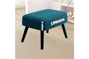 ILIEMAO Jacquard Ottoman Footstool Cover Slipcover for Square Rectangle Round Small Large Stretch Fit Bar Footrest Foot Stool Protector Covers with Elastic Bottom Rectangular Customizable(2004,35 x 75 cm)