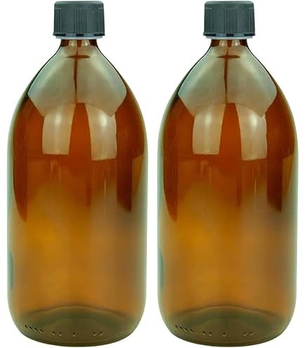 Mikken - Brown Apothecary Glass Set 10 X 100 Ml Including Screw Cap And Labels Made In Germany