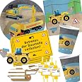 20 Servietten 'Baustelle' Motto, 33x33 Cm, 2-lagig – Bunte Partyservietten Für Kindergeburtstage & Mottopartys