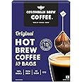 Colombain Brew Coffee Arabica Original Hot Brew 10 Bags, 10 Cups