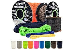 Paracord Planet Paracorde tactique à 5 brins en nylon résistant à la traction de 124,7 kg (2,38 mm de diamètre)