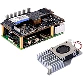GeeekPi P33 M.2 NVME M-Key PoE+ Hat for Raspberry Pi 5, with Official Raspberry Pi 5 Active Heatsink, Compatible with M.2 NVM