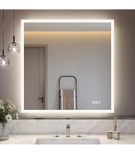 Baanio - Lámina Antivaho Eléctrica Para Espejo De Baño 40 Cm | Instalación Fácil Adhesivo | Visión Clara Y Nítida | Protección Contra Corrosión | Sistema Antivaho Espejo Eficaz | Antiniebla Vidrio