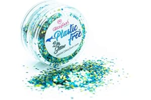 GLITZYGURL Purpurina brillante coorporal, biodegradable 100 % libre de plástico, vegana, no testada en animales, ecológica (verano tropical)