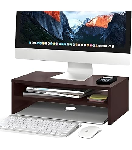 Echo Spot TAVR Riser Office Desktop Organizer Stand For 2 Monitors ...
