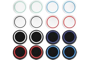 LunarCharm 16 Pack Joystick Caps Compatible with PS4/PS5, Controller Sticks Grips, Controller Accessories, Silicone Thumbsticks Grips Caps Compatible with Xbox One Series (Style B)