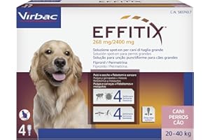 CENTROVETE EFFITIX LARGE 20/40 KG (4 pipette) – Efficace contro pulci, zecche e flebotomi