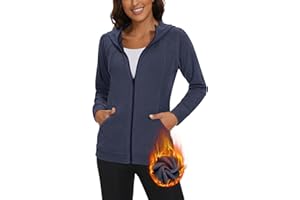 Soneven Laufjacke Damen Leichte Sportjacke Damen mit Kapuze Sweatjacke Kapuzenjacke Trainingsjacke für Herbst Winter Übergang