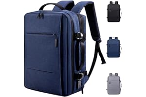BENUAN Carry On Bag Travel Backpack, Expandable Cabin Bag Laptop Backpack Hand Luggage Shoulder Bag for Men and Women, Blue