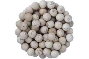 CARTALOTO- Jeu de 90 Boules de Loto en Bois Diamètre 22 mm, BTBPBB22, Multicouleur