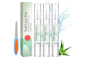 HSYPTI Nail Care Pen 3 Stück, Nagelpflegestift für gepflegte Fingernägel & Fußnägel mit Teebaumöl, Vitamin E & Aloe Vera