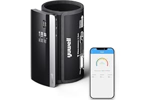 yuwell Wireless Arm Blood Pressure Monitor with Bluetooth | Medical Grade, BP Machine for Home Use | Ultra Light Weight, Wide Range Cuff, Large Display, Rechargeable Battery, App for iOS & Android