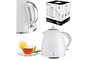 ‎ELDOM Elektryczny bezprzewodowy czajnik C265B, pojemność 1,7 l, moc 2000W, biały