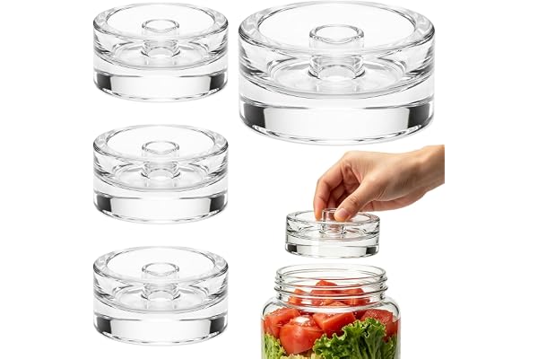 PX NING HOME4 stycken fermenteringsvikter Ø 7 cm, glasvikter för fermenteringsvikter, fermenteringsvikter, fermenteringsset av grönsaker i saltlake, fermenteringsvikt för kimchi, surkål, gurkor