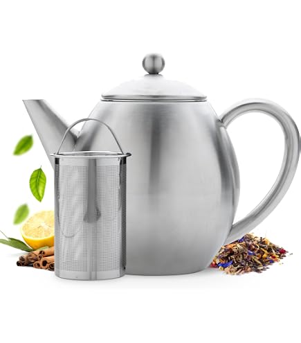 Küchenprofi Yasmin Théière En Fonte 800 Ml - Design Élégant Et Conservation Parfaite De La Chaleur