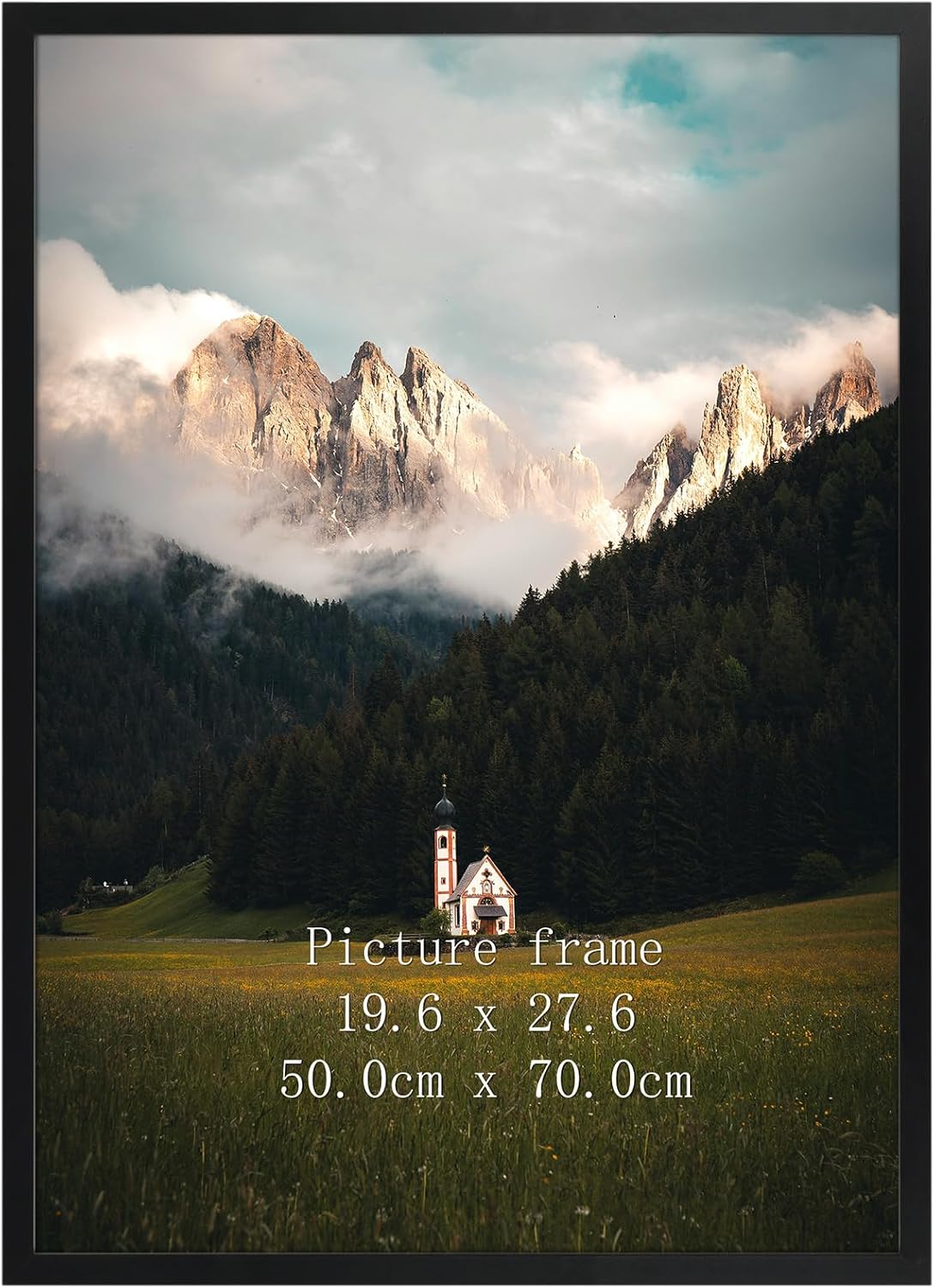 Giftgarden Cadre 50x70 cm Noir avec Cadre en Aluminium, Cadre Photo 50x70 pour les impressions, les affiches, les œuvres d'art, pour Montage Mural Uniquement