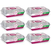 Puretex Y&uuml;zey Temizlik Havlusu Pembe &Ccedil;i&ccedil;ekler 6x100 (600 Yaprak)