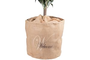 AFP Jute Planter Welcome Nature Decorative Eye-catching Protects Pot Plants from Frost in Winter Winter Protection Plants / 2 Jute Bags Free