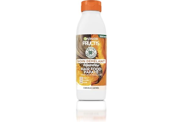 Garnier Fructis Hair Food Démêlant Réparateur à Papaye pour Cheveux Abîmés 350 ml