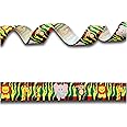 2 Yards (1.82 metres) Jungle Tiger Stripe Lion Elephant Giraffe Grosgrain Ribbon 22mm Wide, Ideal for Craft Projects, Scrapbooking, DIY Hair Bows, Present Wrapping etc.