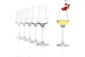 Stölzle Lausitz - Juego de 6 vasos de cristal para grappa, 90 ml, como soplado artesanalmente, apto para lavavajillas, de cristal fino