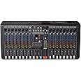 kh Professional 16 Channel Audio Mixer, 15 Mono & 1 Stereo Channel, Mixing Console and Two Aux Paths w/USB Audio Interface, BT Function, 16 DSP Effects, 7-Band EQ, For Studio, Stage (16 Channel)