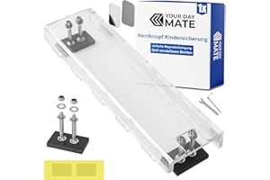 YOUR DAY MATE Bouton de cuisinière Cache-interrupteur, cinq longueurs réglables, Transparent, Sécurité enfants avec fixation magnétique, Protection des éléments de commande de la cuisinière, Boutons cuisinière