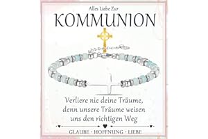 FAOMZQ Geschenke zur Taufe Firmung Kommunion, Kreuz Armband für Mädchen Tochter Nichte Enkelin Schwester Patentochter Patenkind von Mama Papa Oma Opa Taufpaten