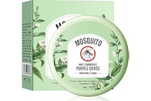 OKAQEE Mosquito Balm with Purple Grass - Natural Insect Bite Cream & Soothing Bite Relief Balm for Outdoor Protection - Herbal Anti-Mosquito Ointment for Itchy Skin, Camping, Hiking & Travel