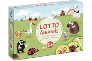 Captain Smart Memory Game, Lotto Animals | Animaux de Compagnie, Sauvages, Insectes | Jeu éducatif pour Les Enfants | Jeu de société pour garçons et Filles de 2 Ans (2+) | 1-6 Joueurs