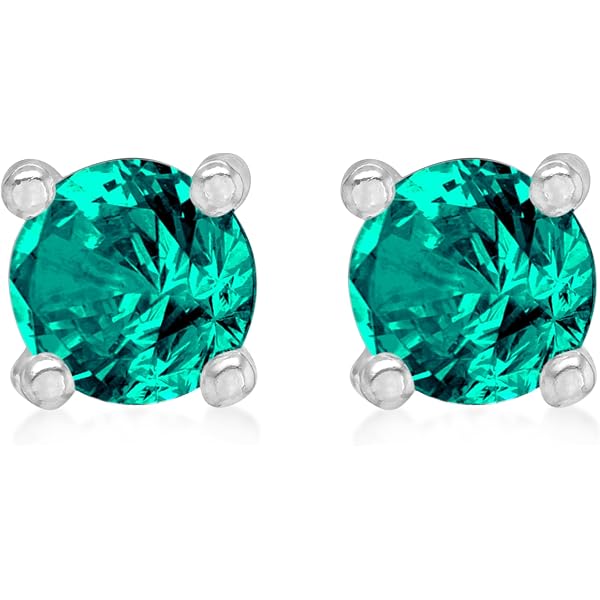 Orecchini A Perno Aeon Con Pietra Portafortuna - Argento Sterling 925, Zirconia Cubica - Con Panno E Scatola Regalo