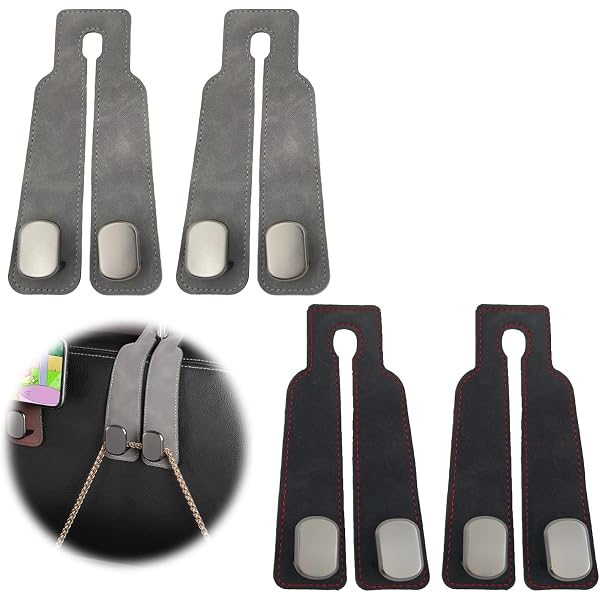 Ganci Doppi Sedile Auto In Pelle Ganci Per Sedile Auto - 4 Pezzi In Pelle Per Borse E Accessori - 11