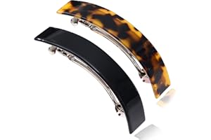 ‎FSMILING FSMILING 2 Stück Haarspangen Damen Groß Haarspange Dickes Haar Französische Hair Clip Automatische Haarspangen Für Damen Dünnes Haar